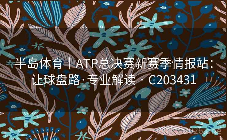 半岛体育｜ATP总决赛新赛季情报站：让球盘路·专业解读 · C203431